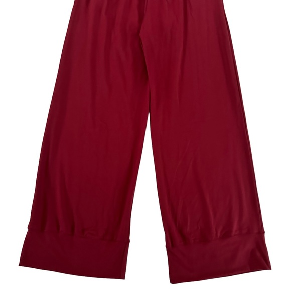 Keep Beauty Red Burgundy Drawstrings Wide Leg Pants Size XL - Picture 4 of 15